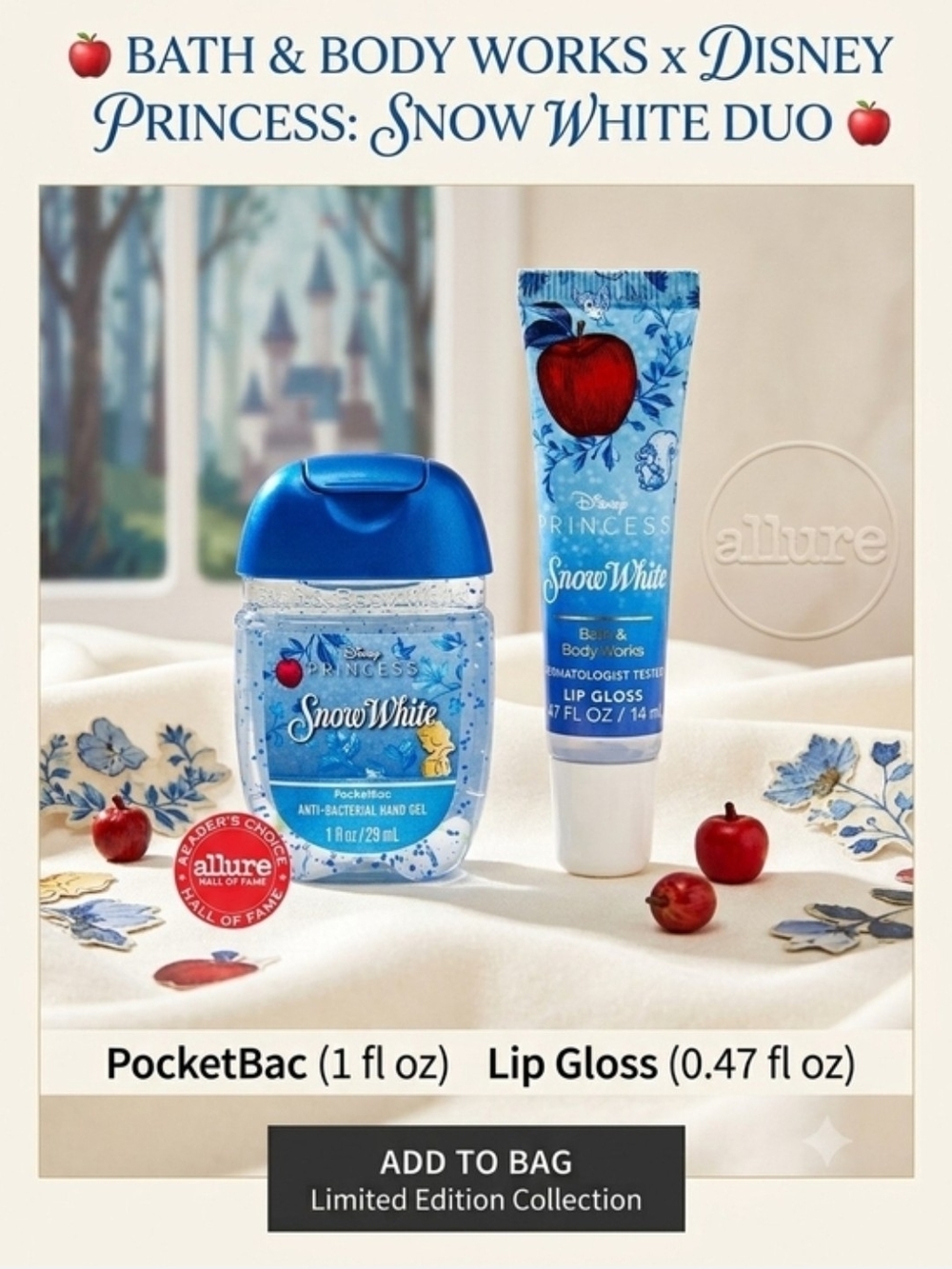 Disney Snow White Duo Bath & Body Works Lip Gloss Pocketbac
